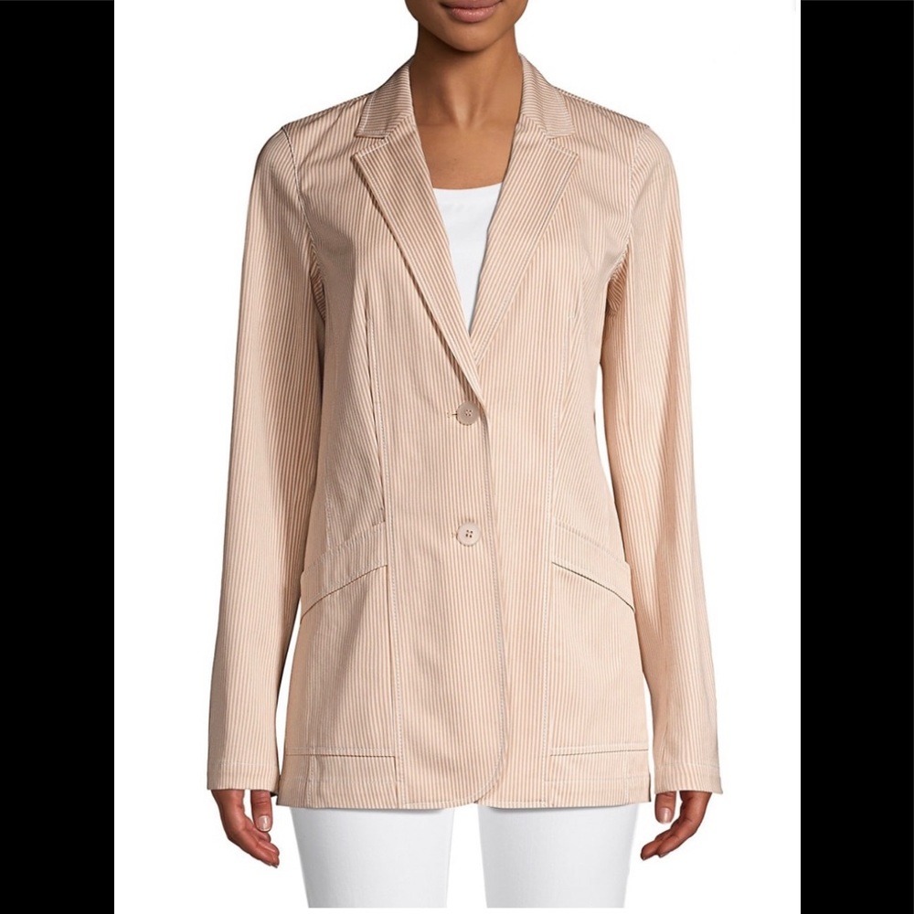 Lafayette 148 New York Boston Micro Stripe Blazer NWT